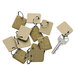 SecurIT 04985 1 1/8 inch x 1 inch Beige Blank Hook and Loop Security-Backed Key Tag - 12/Pack