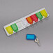 SecurIT 04991 10 1/2 inch x 2 1/2 inch x 1/4 inch White Plastic 8 Key Color-Coded Key Tag Rack with 8 Tags