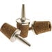 A Barfly stainless steel dasher top with silver tips.