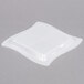 A white square Fineline disposable plastic tray.