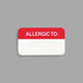 Tabbies 01000 7/8 inch x 1 1/2 inch Red and White Medical Label for Allergies - 250/Roll