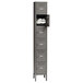 Tennsco BS61218121MG Single Stack Six Door Gray Steel Locker with Legs - 12 inch x 18 inch