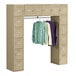 A Tennsco sand steel locker with a coat bar.