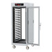 A white metal Metro C5 heated holding cabinet with full clear doors.