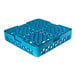 A blue plastic Carlisle OptiClean full size all purpose tall peg rack.