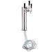 a black pole with a white background
