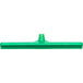 A Carlisle green Sparta Spectrum rubber squeegee with a green plastic frame.