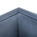 A close up of a gunmetal satin square planter.