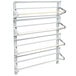 A white metal Bulman horizontal wall rack with four white metal bars.