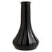 A black Cambro bud vase with a curved neck.