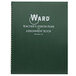 Ward 16 11 inch x 8 1/2 inch Green Wirebound 6 Class Periods / Day 100 Page Lesson Plan Book