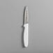 A Dexter-Russell Basics white paring knife with a straight edge and tapered point.