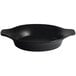 A black round Acopa Caldera casserole dish with handles.