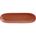 A brown oval Libbey Driftstone porcelain tray.