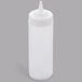 A clear plastic Tablecraft squeeze bottle with a cone tip.