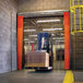 Curtron QSD-12-67-UM-144X144R 144 inchW x 144 inchH Transparent Clear PVC Double Ribbed Strip Door