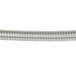 A silver metal tube with a white background.