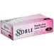 A pink box of Noble powder-free latex gloves for foodservice.