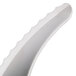 A close up of a Robot Coupe Coarse Serrated Edge Blade with a curved edge.