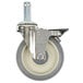 A Metro 5MDBA Super Erecta stem caster with a metal wheel and brake.