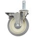 A Metro Super Erecta stem caster with a metal wheel and brake.