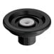 A black round Narvon evaporator cover with a white center circle.