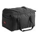 A black insulated Cambro delivery bag with a strap.