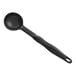 A black Vollrath nylon Spoodle with a long handle.