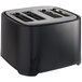 A black Hamilton Beach toaster with four slices of toast.