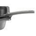 A pan with a Vollrath stainless steel Spoodle in it with a grey Grip 'N Serve handle.