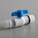 a blue plastic cap with a white background