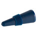 A dark blue Franmara Flex Seal wine stopper with a blue plastic tip.