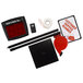 A Garvey digital take-a-number kit with red tickets on a counter.