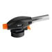 A black and orange Sterno butane torch with a handle.