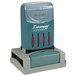 Xstamper 66210 VersaDater 2 1/8 inch x 1 5/16 inch Blue/Red Pre-Inked Date and PAID Message Stamp