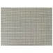 A close-up of a dove gray woven vinyl placemat with a grid pattern.