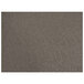 A gray vinyl rectangle placemat with a mushroom pattern on a fabric surface.
