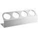 A white rectangular Steril-Sil flatware organizer with four circles.
