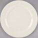 A Homer Laughlin ivory china plate with a rolled edge.