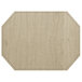 A custom Sherwood faux wood placemat with stitching on the edge.