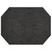 A black octagon shaped placemat on a white background.