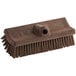 A Carlisle Sparta brown floor scrub brush with a handle.