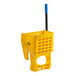 A yellow plastic Lavex mop bucket with a side press wringer.