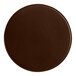 A brown vinyl round coaster.