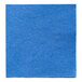 A cobalt blue beverage or cocktail napkin.