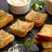 A piece of bread with Regal Garlic Powder on it.