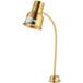 An Avantco gold countertop heat lamp with a flexible arm.
