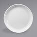 a white plate with a circular edge