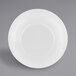 A white melamine bowl with a white rim.