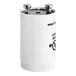 A white cylinder with metal screws.